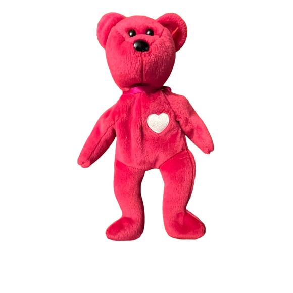 Ty Beanie Baby Bear Valentina Rare & Retired - Picture 1 of 2